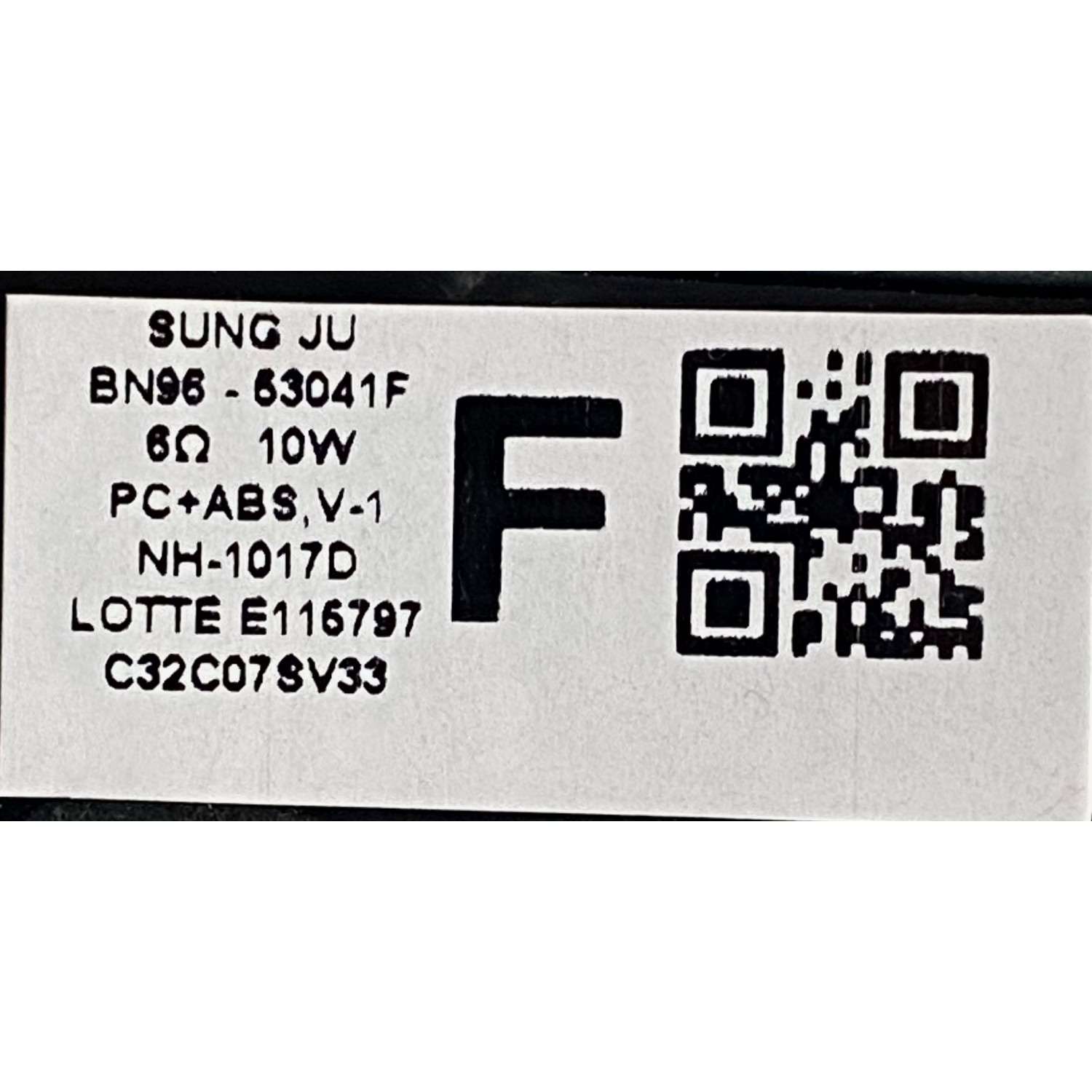 KIT DE BOCINAS ORIGINAL PARA TV SAMSUNG 4 PIEZAS / NUMERO DE PARTE BN96-53041F / BN63-19468X / BN9653041F / BN63-19466X / LLOTTE E116797 / 6Ω / 10W / NH-1017D / C32C07SV33 / PANEL CY-TA085FMAV1H / MODELO QN85QN90AAFXZ AC05 / QN85QN85CDFXZA CA01 - Imagen 2